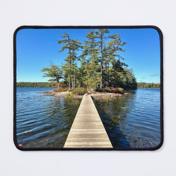 Item preview, Peaceful boardwalk on a lake designed and sold by ClarissaFlora.