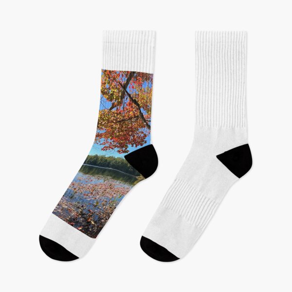 Item preview, Fall Leaves on a Lake designed and sold by ClarissaFlora.