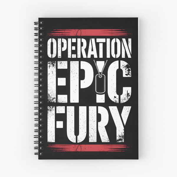 Item preview, Operation Epic Fury Military Graphic Tee | Tactical Badge Design | Bold Stencil Typography designed and sold by LEOdesignerArt.