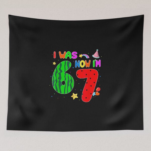 Item preview, I Was 6 Now I'M 7 67 7Th Watermelon Birthday Summer Fruit designed and sold by CHIFOUR4.