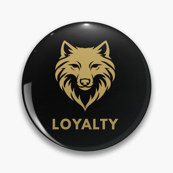 Item preview, Loyalty Wolf Symbol Minimal Gold Wolf Head Strength and Loyalty Design designed and sold by Pillar8.
