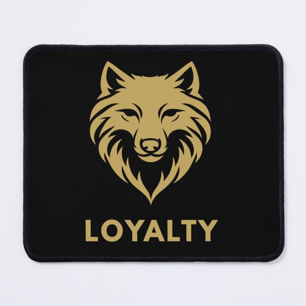 Item preview, Loyalty Wolf Symbol Minimal Gold Wolf Head Strength and Loyalty Design designed and sold by Pillar8.
