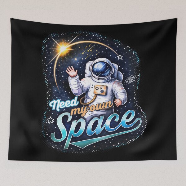 Item preview, Need My Own Space Astronaut Introvert Quote designed and sold by PixelGrafiks.