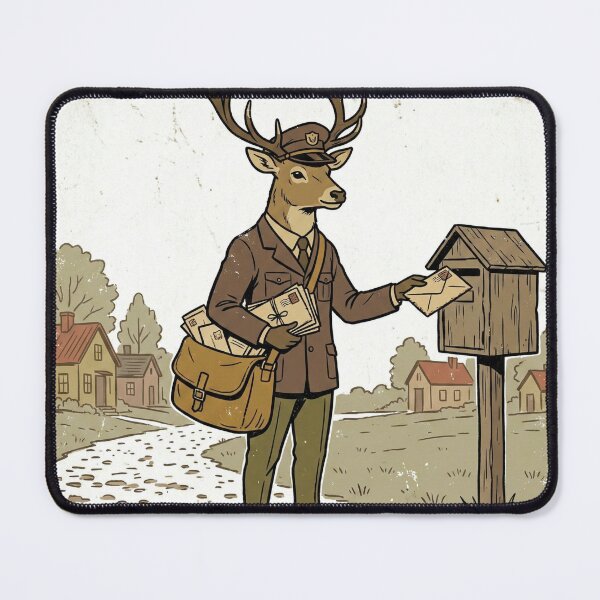 Item preview, Timeless Deer Postman Delivering Letters designed and sold by pictranoosa.