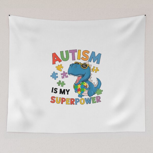 Item preview, Autism Is My Superpower Dinosaur Puzzle Piece designed and sold by CHIFOUR4.