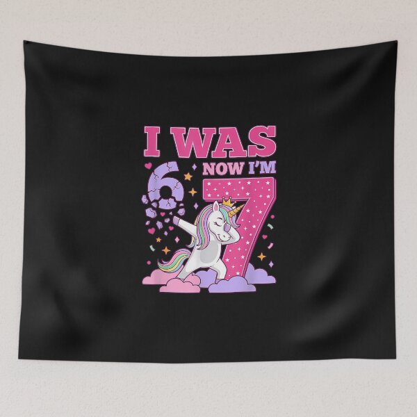 Item preview, I Was 6 Now I'M 7 Unicorn Girl 6 7 Birthday designed and sold by CHIFOUR4.
