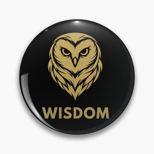 Item preview, Wisdom Owl Symbol Minimal Gold Owl Emblem Knowledge and Insight Design designed and sold by Pillar8.