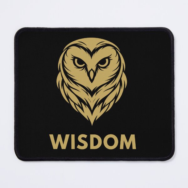 Item preview, Wisdom Owl Symbol Minimal Gold Owl Emblem Knowledge and Insight Design designed and sold by Pillar8.