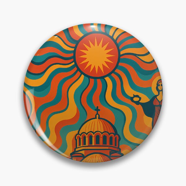 Item preview, Trippy Psychedelic Poster of Sofia | Neon Alexander Nevsky Cathedral Skyline | Surreal Bulgarian Cityscape Art designed and sold by PaintedPixels01.