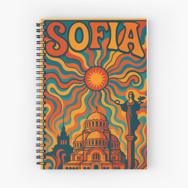 Item preview, Trippy Psychedelic Poster of Sofia | Neon Alexander Nevsky Cathedral Skyline | Surreal Bulgarian Cityscape Art designed and sold by PaintedPixels01.