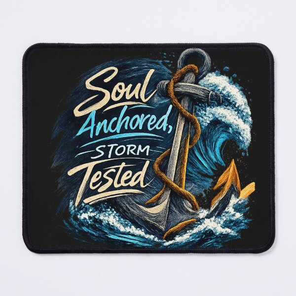Item preview, Soul Anchored, Storm Tested Christian Faith Anchor Design designed and sold by Dexters Inspiring Creations.
