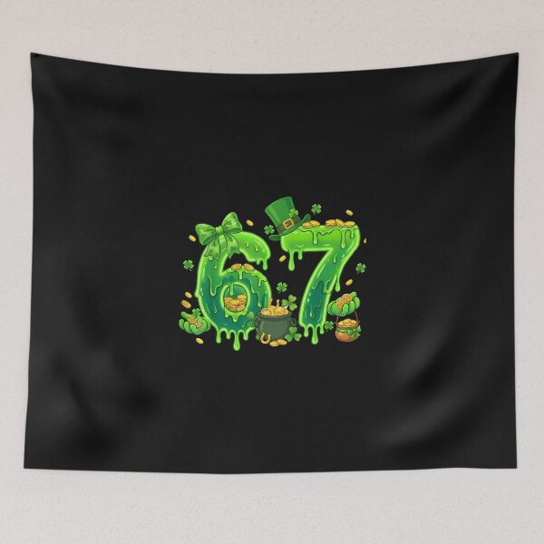 Item preview, Six Seven Meme 67 Shamrock St Patricks Day Gen Alpha Slang designed and sold by CHIFOUR4.