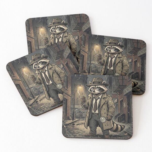 Item preview, Classic Raccoon Detective Noir designed and sold by pictranoosa.