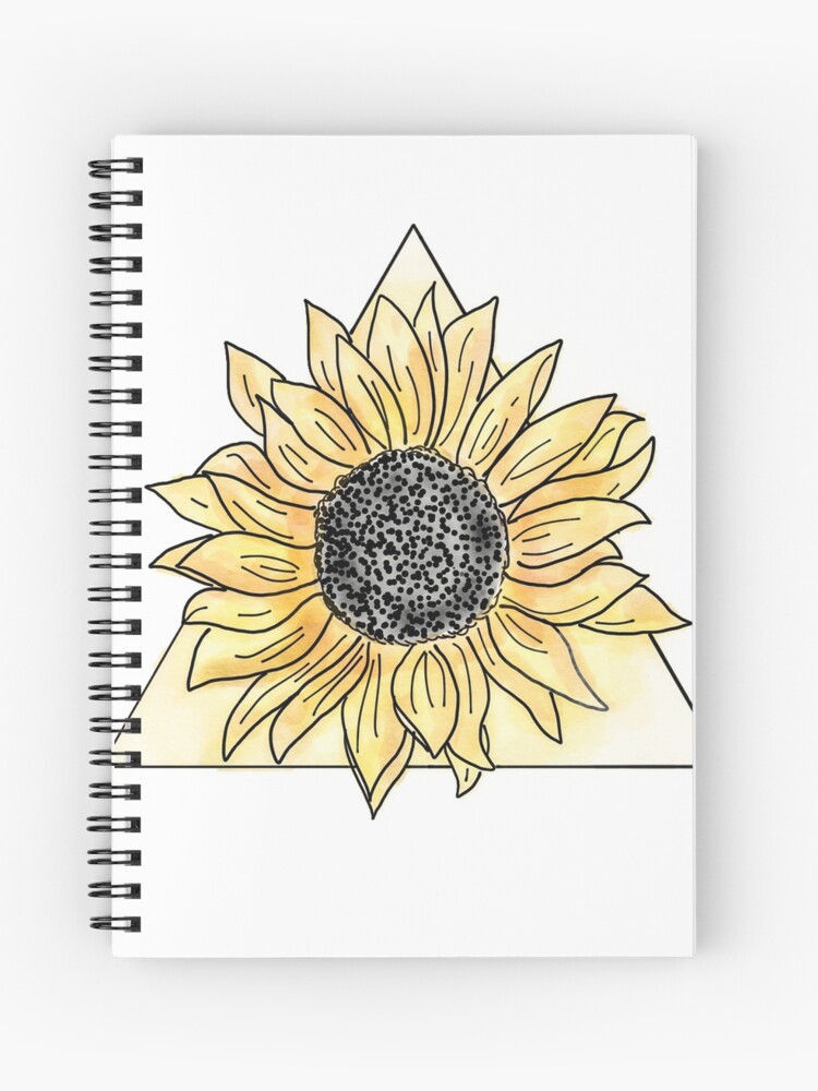 Cuaderno de espiral «Girasol geométrico» de kennedy99 | Redbubble