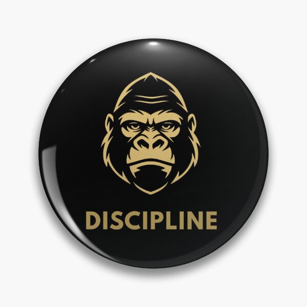 Item preview, Discipline Gorilla Symbol Minimal Gold Gorilla Strength Leadership Design designed and sold by Pillar8.