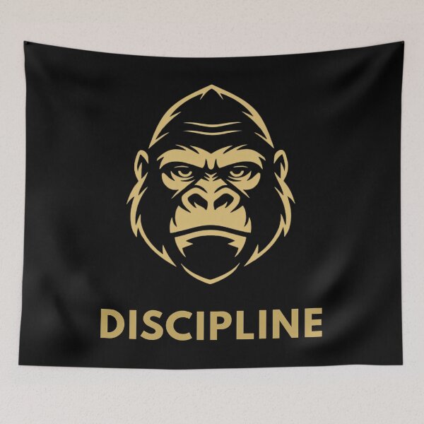 Item preview, Discipline Gorilla Symbol Minimal Gold Gorilla Strength Leadership Design designed and sold by Pillar8.