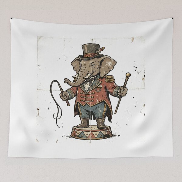 Item preview, Old-Fashioned Elephant Circus Ringmaster designed and sold by pictranoosa.