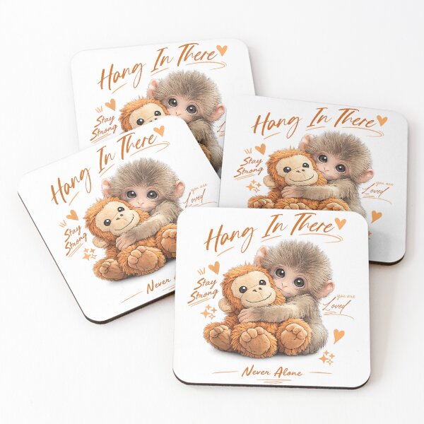 Item preview, Hang In There Cute Baby Monkey Hugging Plush  designed and sold by gfwhdteaganwu.