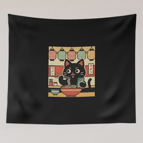 Item preview, Funny Ramen Cat – Cozy Japanese Street Food designed and sold by CHIFOUR4.