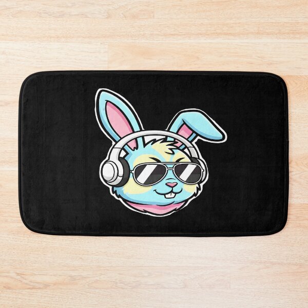 Item preview, Cool Blue DJ Bunny Head With Sunglasses designed and sold by Dakson Design - Fantasy Art.