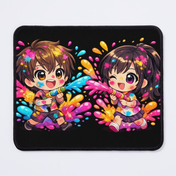 Item preview, Kawaii Chibi colour festival Splash – Cute Anime Pichkari Sticker designed and sold by CutePearlStudio.