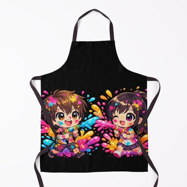 Item preview, Kawaii Chibi colour festival Splash – Cute Anime Pichkari Sticker designed and sold by CutePearlStudio.