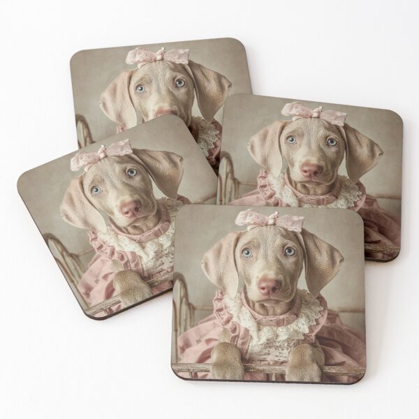 Item preview, Weimaraner Puppy in Pink Dress designed and sold by Elisabeth Lucas.