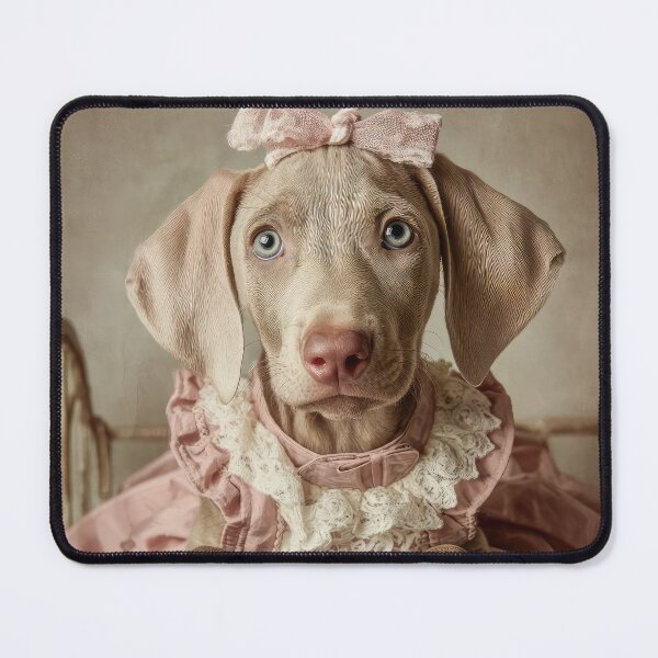 Item preview, Weimaraner Puppy in Pink Dress designed and sold by Elisabeth Lucas.