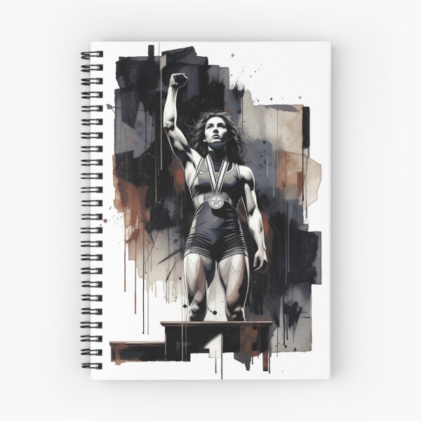 Item preview, Champion Rise - Victorious Female Wrestler with Medal designed and sold by Coach-Riz.