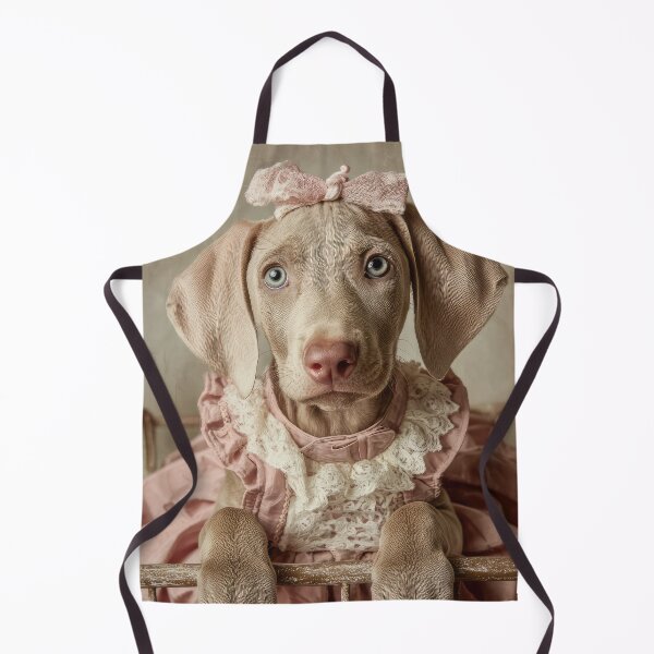 Item preview, Weimaraner Puppy in Pink Dress designed and sold by Elisabeth Lucas.