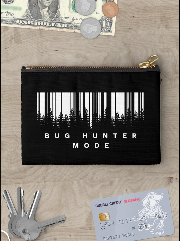 Thumbnail 3 of 4, Zipper Pouch, Bug Hunter Mode Programmer Sticker designed and sold by CodeChai-Studio.