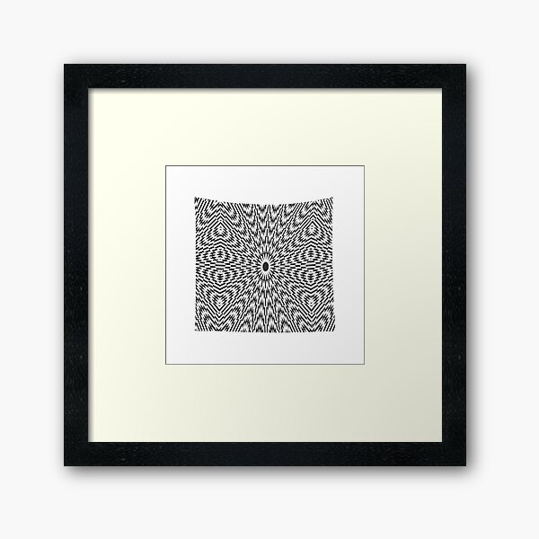 #abstract, #pattern, #texture, #design, #white, #wallpaper, #black, #fingerprint Framed Art Print