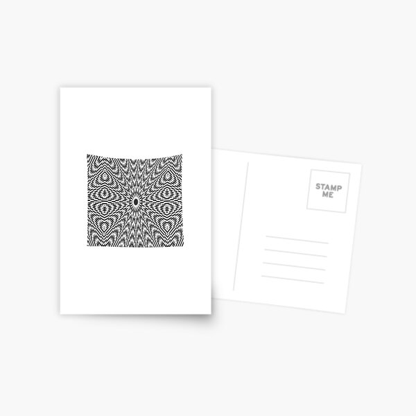 #abstract, #pattern, #texture, #design, #white, #wallpaper, #black, #fingerprint Postcard