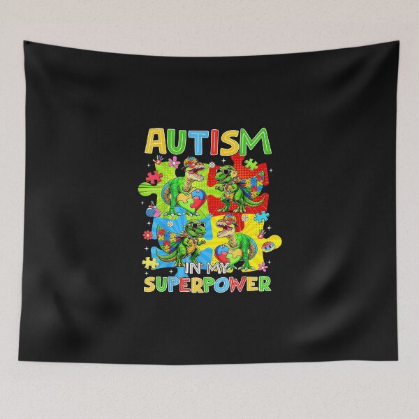 Item preview, Autism Is My Superpower Dinosaur T Rex Autism Awareness Kids designed and sold by CHIFOUR4.