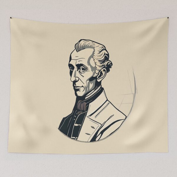 Item preview, Immanuel Kant Modern Minimal Portrait designed and sold by Artisticanvas.