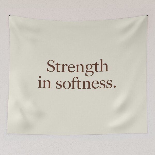 Item preview, Strength in Softness – Minimal Empowering Quote Design designed and sold by Irene Catchmind.