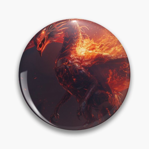 Item preview, Flame Dragon Wyvern Hovering Above designed and sold by QuantumDrift.