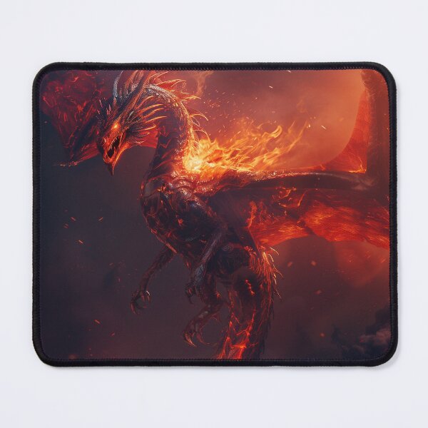 Item preview, Flame Dragon Wyvern Hovering Above designed and sold by QuantumDrift.