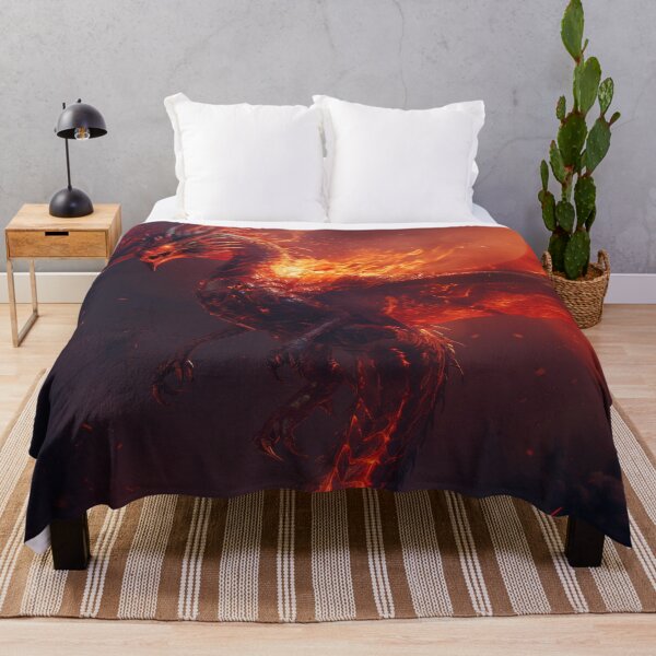 Item preview, Flame Dragon Wyvern Hovering Above designed and sold by QuantumDrift.