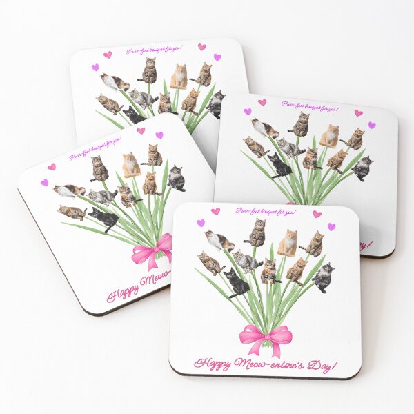 Item preview, Valentine's Day Happy Meow-entine's Day Purr-fect Cat Bouquet designed and sold by MYCatStuff.