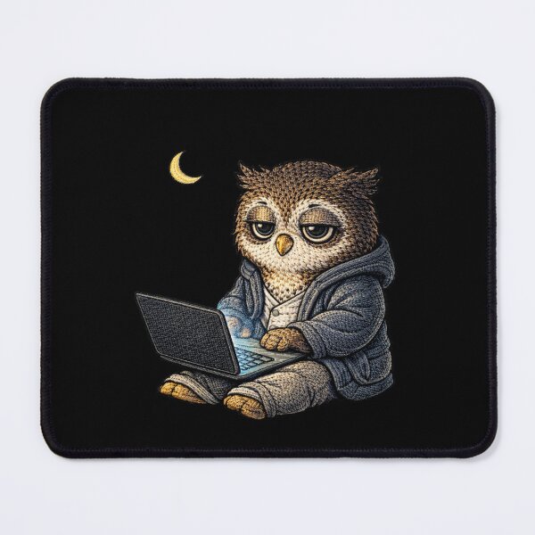 Item preview, Late Night Owl – Premium Embroidered Night Work Aesthetic designed and sold by ColorSplash123.