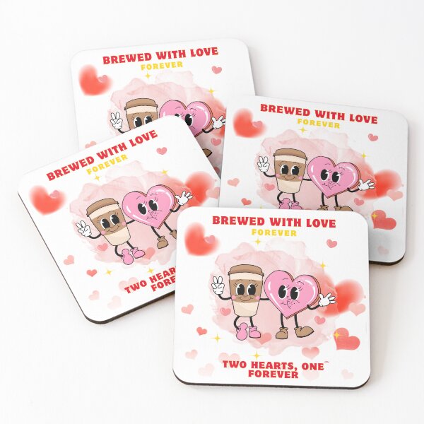 Item preview, Brewed With Love Forever - Retro Coffee & Heart Valentine designed and sold by Serjames.