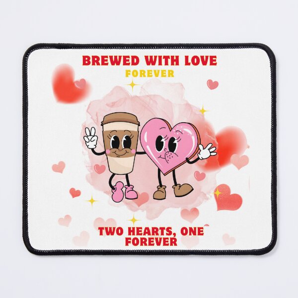 Item preview, Brewed With Love Forever - Retro Coffee & Heart Valentine designed and sold by Serjames.