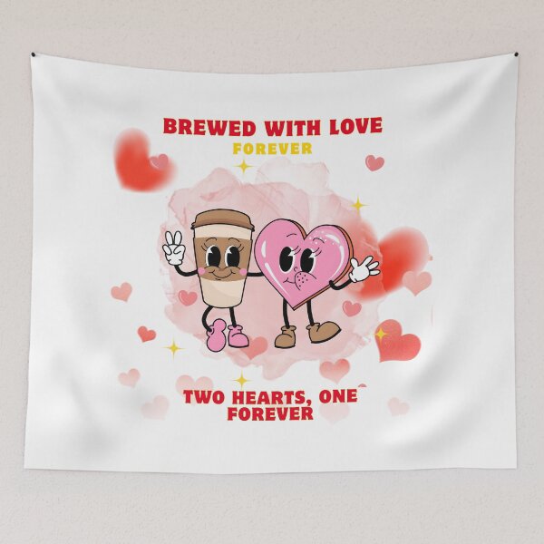 Item preview, Brewed With Love Forever - Retro Coffee & Heart Valentine designed and sold by Serjames.