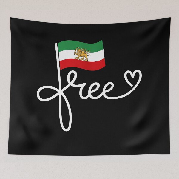 Item preview, Free Iran Flag - Persian Freedom Word Art Persia designed and sold by RoyesButler.