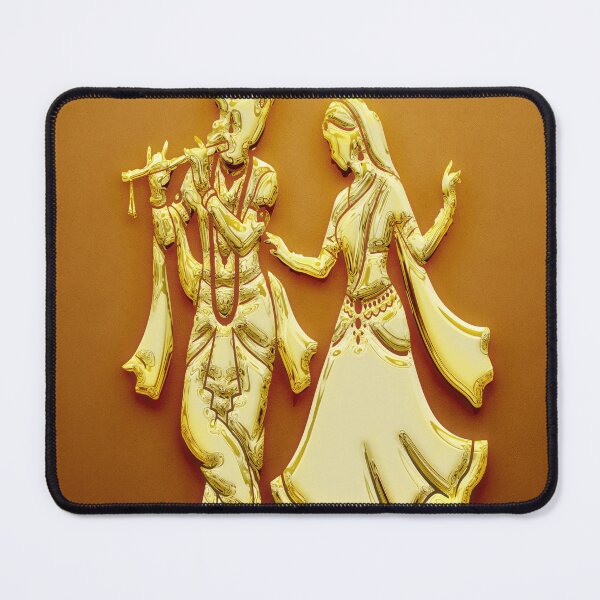 Item preview, Divine Golden Radha Krishna 3D Devotional designed and sold by KARTICK DUTTA.
