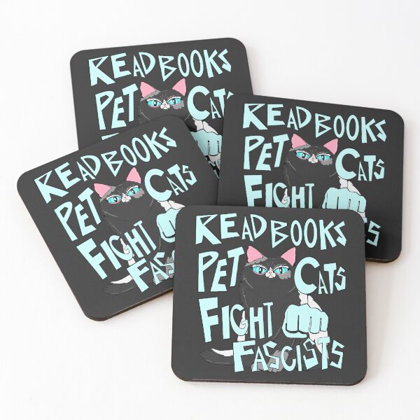 Item preview, read books pet cats fight fascists  designed and sold by crestfallenmermaid.