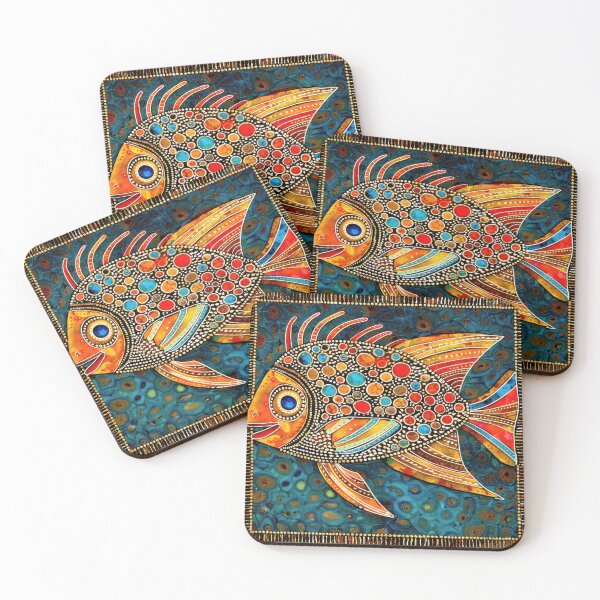 Item preview, Colorful Classic Native Print Tropical Fish designed and sold by uncledougie.