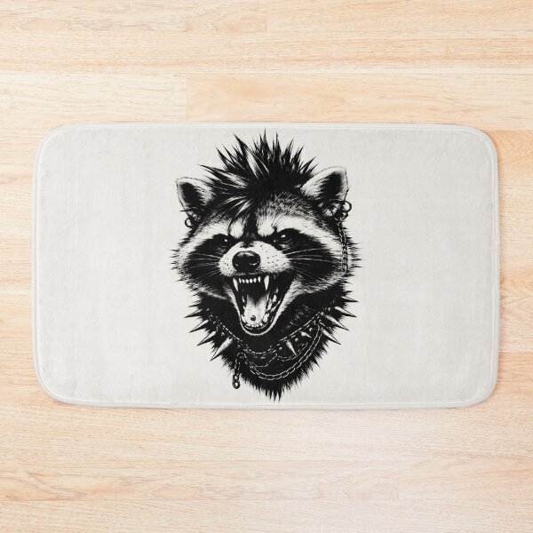 Item preview, Punk Raccoon Trash Panda Punk Rock Animal Art designed and sold by Eh Plus Designs.