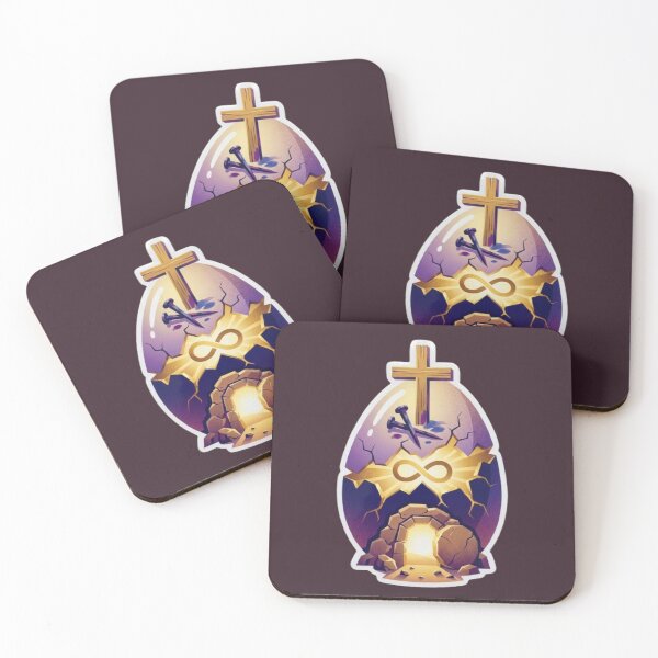 Item preview, Resurrection Egg Sticker Cross Nails Infinity Empty Tomb Purple Gold 2026 Jesus Suffered Died Rose on the 3rd Day designed and sold by BlackAndBrown.